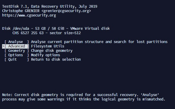 Gdata - [Hướng dẫn] Sử dụng Testdisk để khôi phục File đã xóa trên Ubuntu 20.04 (5)