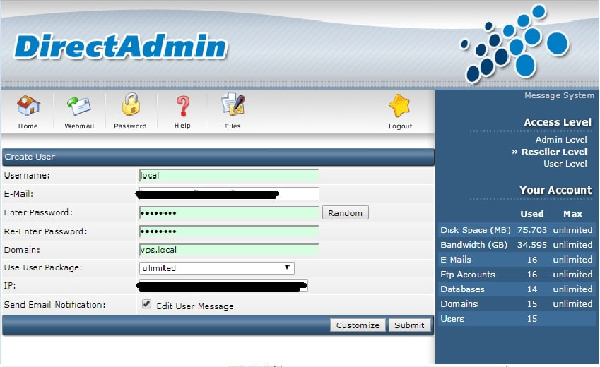 Gdata - [Hướng dẫn] Cách tạo Mail Local trên VPS để nhận thông tin đăng nhập Host trên DirectAdmin (2)