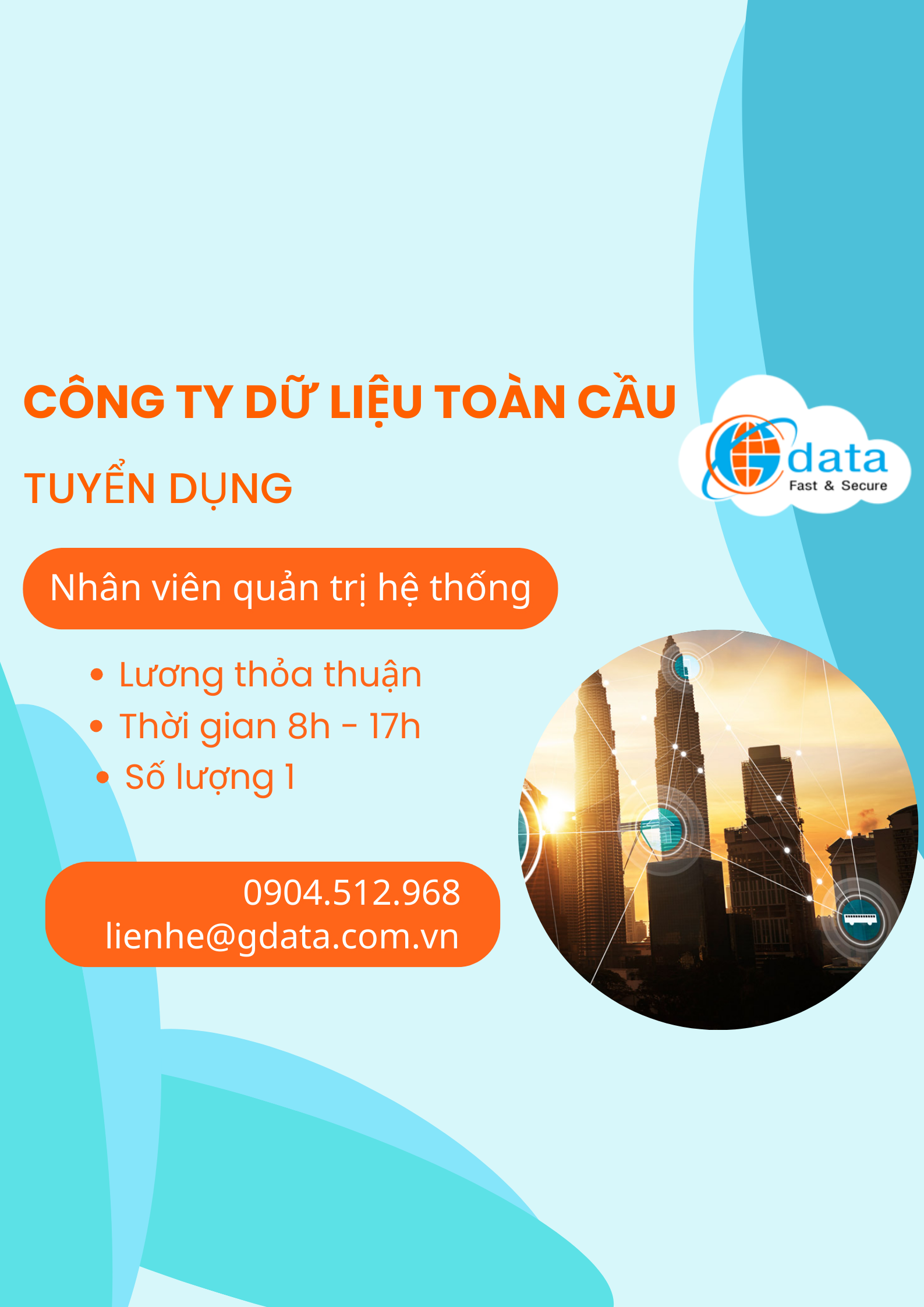Gdata | Tuyển dụng QUẢN TRỊ HỆ THỐNG