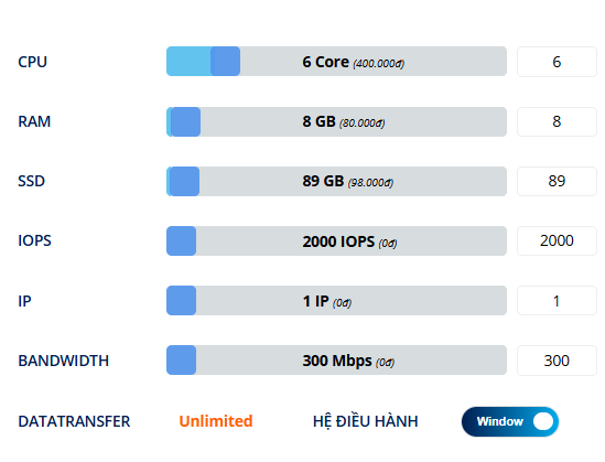 Cloud server 0 đồng