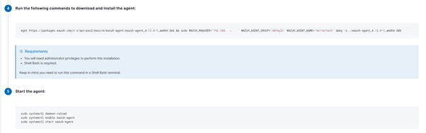 Chạy sudo trong server wazuh