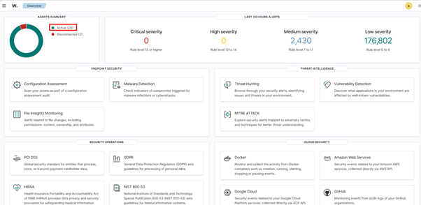 Truy cập giao diện server wazuh