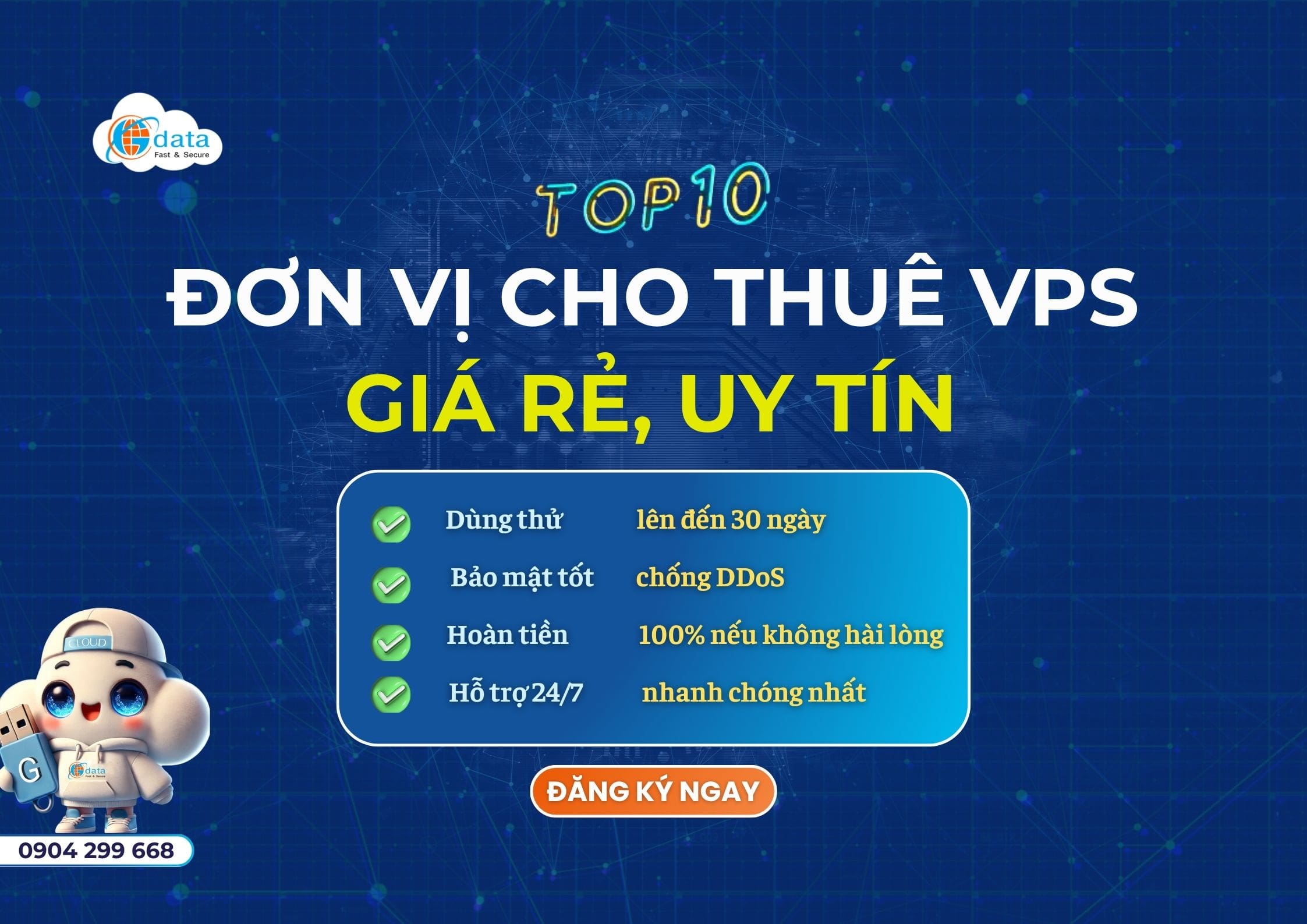 Top 10 nhà cung cấp dịch vụ VPS uy tín